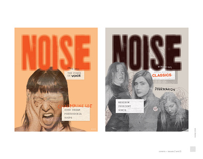 NOISE // Issues #2 and #3 Covers bands cover editorial experimental graphic design magazine music noise publication sound texture zine