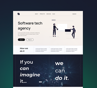 Software Tech Agency design minimal ui