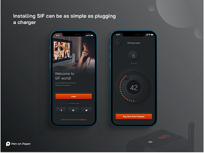 SIF Smart home App app branding design graphic design illustration logo penonpaper sif smarthome smarthomeui smarthomeux ui ui design ui ux uidesign userexperience uxdesign uxui wifi