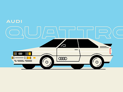 Daily Driver 006 — 1980 Audi Sport Quattro 1980s 80s car audi car daily driver germany illustration quattro race car rally car vector vintage vintage car