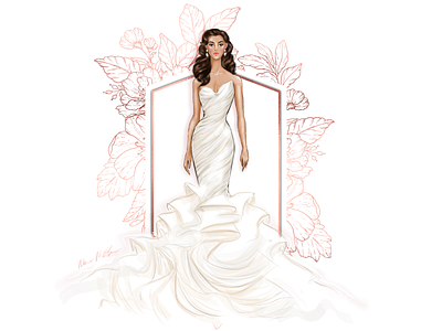 Mermaid Wedding Gown brides design fashion figure fashion figure template fashion illustration illustration model