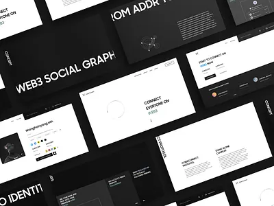 CyberConnect - Web3 SocialFi Landing Page V2.1 bitcoin black blockchain btc crypto homepage landingpage minimal minimalist nft social socialfi ui web3 website white