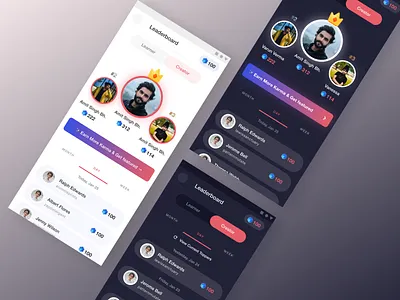 Leaderboard • Gamification Concept creative design gamification leaderboard minimal ui