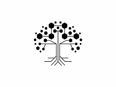 Tree Tech app icon brand identity branding design icon identity logo mark nano nature network symbol technology tree vector