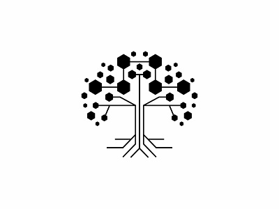 Tree Tech app icon brand identity branding design icon identity logo mark nano nature network symbol technology tree vector
