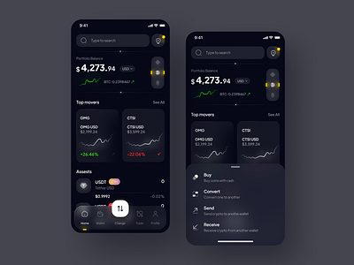 Coin Exchange App UI app binance bitcoin blockchain clean coin coin exchange crypto crypto art crypto wallet crypto website cryptocurrency ethereum finance gradient nft payment ui ux wallet