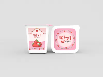 딸기 요구르트 포장 디자인 Yogurt Packaging Design amazon packaging brand branding branding design cosmetics design design templates ecofriendly food brand food label food packaging graphic design healthy food label illustration label design logo packaging packaging design typography ui