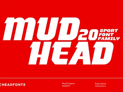 Mudhead Family | Sports Display Font business name custom design font graphic design headfonts headline font illustration instagram font letters serif font sport font type typeface typography