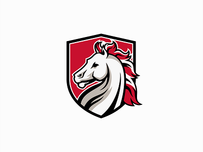 Horse Logo for Sale animal branding cavalry design emblem equine farm foal free horse icon illustration logo mark red sale shield sports stallion vector