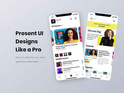 Udemy App app design ui