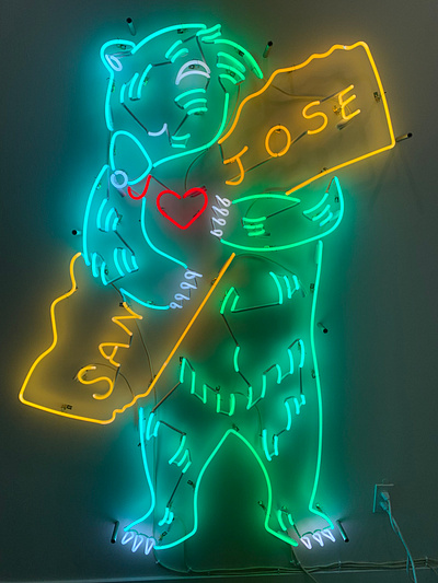 San Jose Neon Bear Hug bear bear california bear hug california dani b electric neon neon bear neon sign san jose