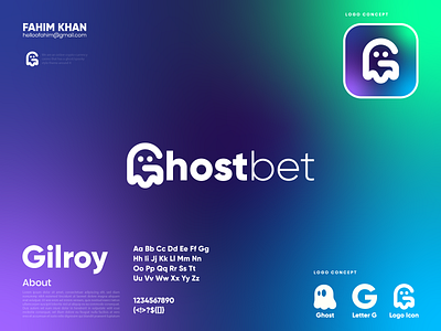 Ghostbet - G Ghost - logo design brand brand identity branding creativelogo design ghost graphic design icon identity illustrator logo logo design logocreation logodesigns logotype mark modern logo typography ui vector