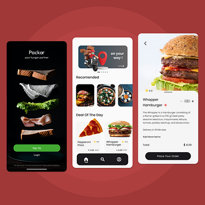 Picar | FoodApplication | Conceptual Design design dribbble food ui uidesign uiux ux uxdesign