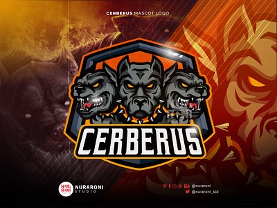 Cerberus Mascot Logo branding cartoon cerberus character design esport esports esports logo esports mascot game gaming logo graphic design illustration logo mascot mascot logo streaming vector