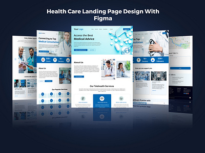 Medical & Healthcare Website Landing Page Design doctor appointment website health care landing page health care website ui healthcare hospital hospital landing page ui hospital website landing page design medical medical landing page mobile app ui ux