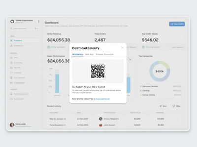 Download Modal SaaS design download modal product design saas typography ui ux