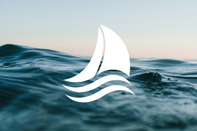 waves branding design graphic design identity illustration logo logomark logos ocean sea ship waves