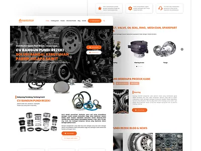 CV Bangun Pundi Rezeki - Sparepart Distributor Website branding design graphic design logo ui ux