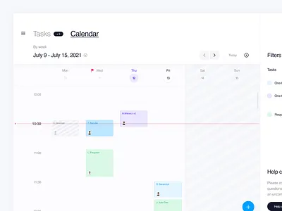 UI Elements - Proposal calendar dashboard exploration ui