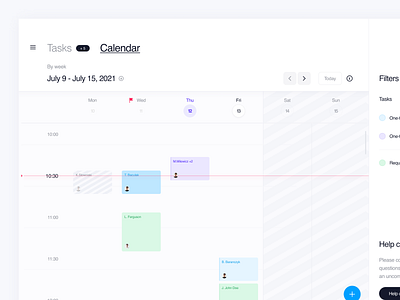 UI Elements - Proposal calendar dashboard exploration ui