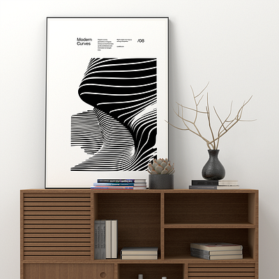 Modern Curves 08, Modern Architecture Design Poster, minimalist architecture bauhaus brutalist building curves design hadid helvetica illustration logo minimal minimalist modernist poster poster design print typography ui wall decor zaha