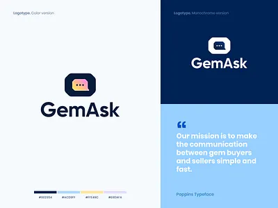 GemAsk – Brand Identity & Web design brand guidelines brand identity branding case study color palette design graphic design interface landing page logo logotype marketplace typography ui uiux unikorns ux web website