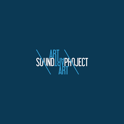 Sound Art Project Logo art art project art project logo blue edgy flat flat design flat logo fonts fonts only graphic design logo logo design playful typography typography logo typography only white