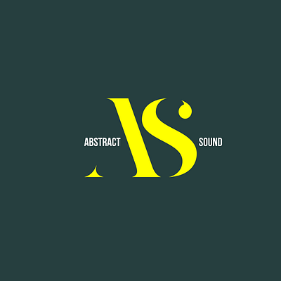 Abstract Sound Logo a abstract anagram anagram design anagram logo big letters flat flat design flat logo graphic design green logo logo design s serif serif font sound typography typography logo yellow