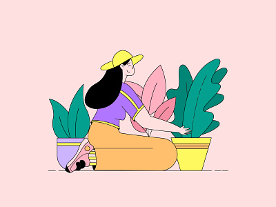 Gardener adobe adobe illustrator behance character character design design dribbble flat character flat design flat girl vector flat illustration freelance illustrator gardener gardener woman vector illustration illustrator procreate vector vector art vector character