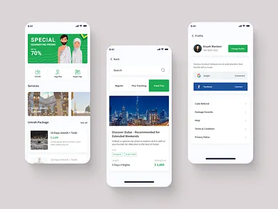Hajj & Umrah Booking app app best design card clean design dribbble best shot explore figma free ios maps mobile shanaws ui ux