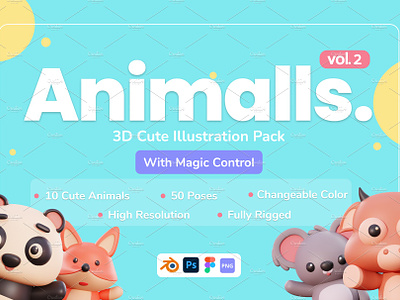 3D Animal Character Pack Vol 2