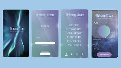 APP DESIGN: ALCHEMY CREATE (CO-DESIGN) app app design brand design branding co design design illustration logo ui ux vector