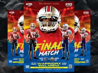 Football Flyer Template sport