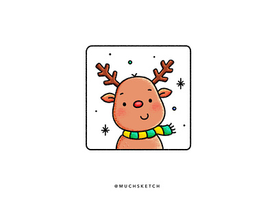 Rudolph the reindeer 🎄 affinity designer animal character design christmas cute deer festive graphic design holiday holidays illustration illustrator procreate reindeer rudolf rudolph scarf vector winter xmas