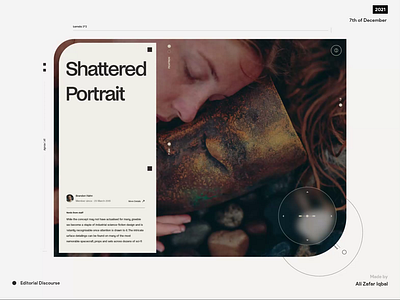 Editorial Discourse adobe xd animation app appdesign brown brutalism brutalist minimal minimalisim motion design photography responsive softcolors tabet typography ui ux