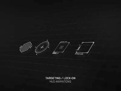 Target HUD Animations 2d after effect animation design display fui game graphic design hud lock motion graphics screen design target tracking ui
