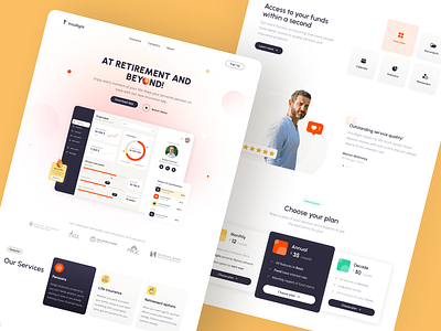 Website for Insurance for retirees App | Part 2 app application branding dashboard design figma graphic design insurance interface mobile design pension retirement ui uiux user experience ux webdesign website