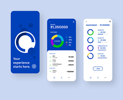 investment tracker mob ui application bank branding design mobapp mobile mobileui payment typography ui uiux userinterface ux webdesign