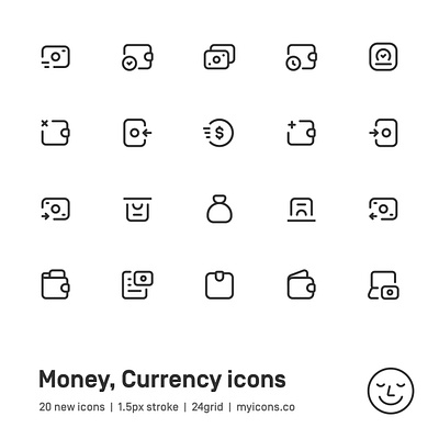 Myicons✨ — Money, Currency vector line icons pack essential icons figma figma icons icon design icon pack icons icons design icons pack interface icons line icons sketch icons ui ui design ui designer ui icons ui kit web design web designer web ui