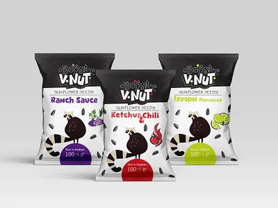 Sunflower seeds packaging design graphic design