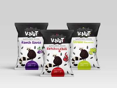 Sunflower seeds packaging design graphic design
