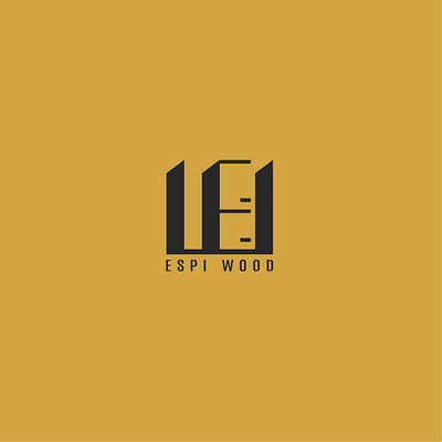 espi wood monogram design illustration iran kitchen cabinet logo monogram