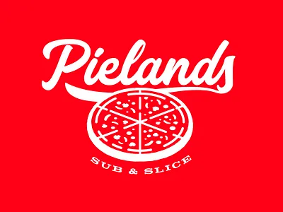 Pielands branding logo design pizza restaurant web design