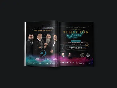 Tenathon Live Ad Campaign advertising auction avraham fried benny friedman branding concert events graphic design lipa schmeltzer live magazine shwekey ten yad tenathon