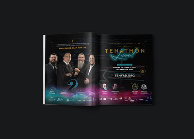 Tenathon Live Ad Campaign advertising auction avraham fried benny friedman branding concert events graphic design lipa schmeltzer live magazine shwekey ten yad tenathon