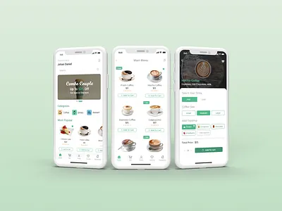 Coffee UI Design coffee app graphic design ui ui design ui design app uiux