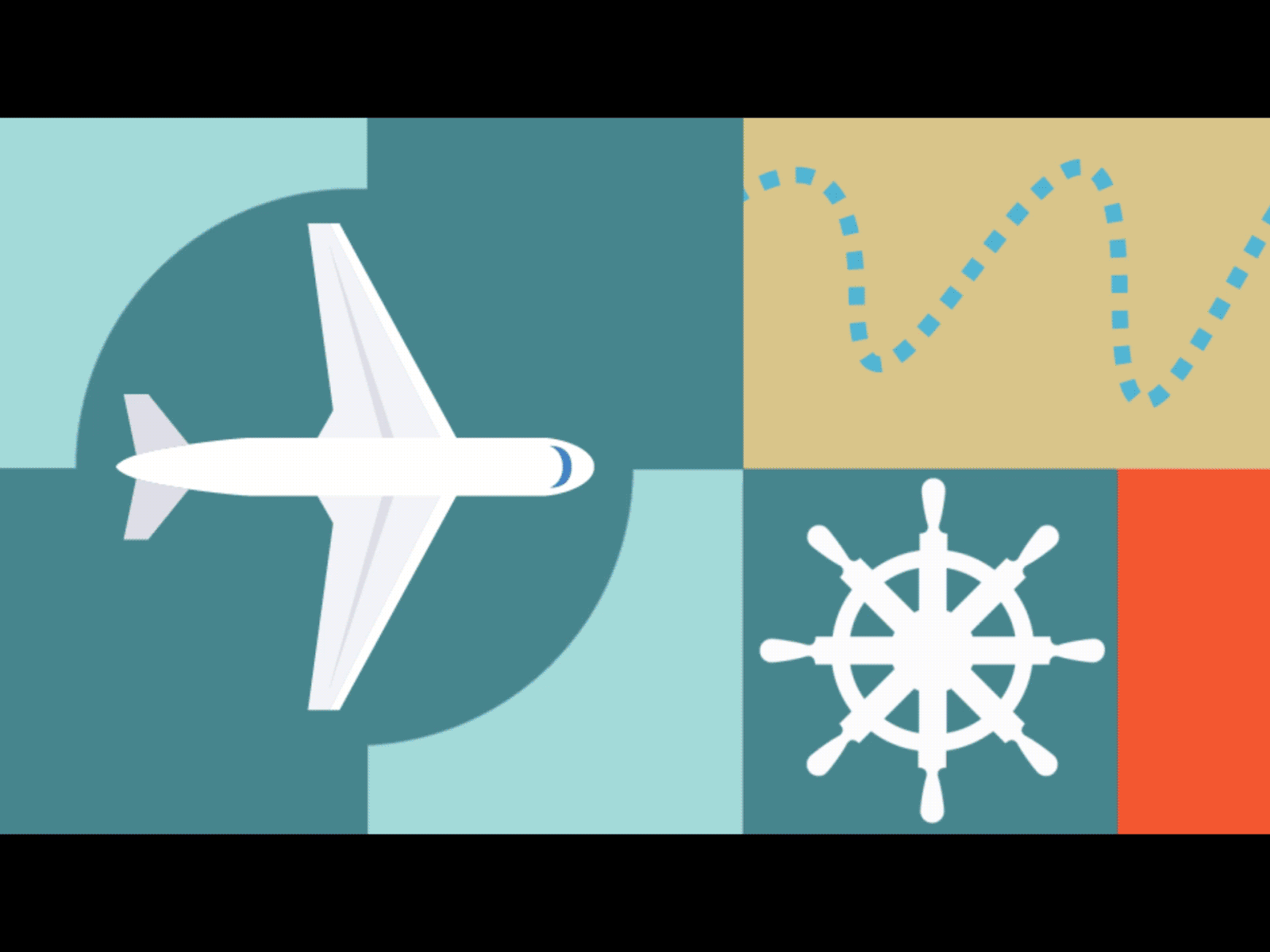 Travel animation design gif motion