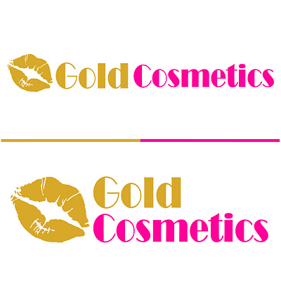 Gold Cosmetics Logo branding design graphic design icon illustration logo typography vector