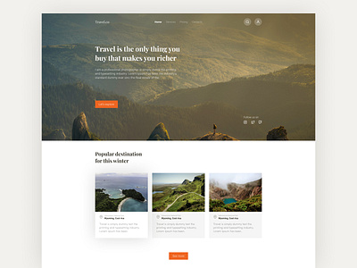 Travel agency landing page ui design 2022 agency branding business clean design figma landing page minimal mobile product design responsive design template travel trendy design ui ui ux ux web design website
