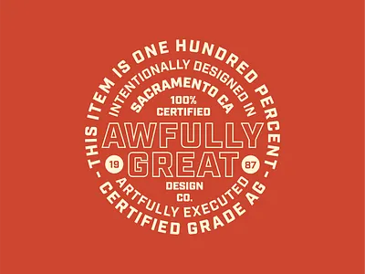 AGDco Type Badge badge badge design branding design graphic design illustrator logo personal branding type badge type lockup vector